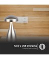 V-Tac wiederaufladbare CCT Tischlampe - Champagner/Gold, IP20, Touch-dimmbar, Modell Mini