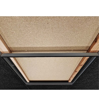 Aufbau-Troldtekt-Rahmen 60x60 - Für LED-Panel, passt zu Troldtekt ohne Anpassung, schwarze Kante