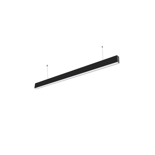 40W LED Lichtleiste - 120cm, 100lm/W, Schwarz, Deckenleuchte für Büro, inkl. Seilaufhängung