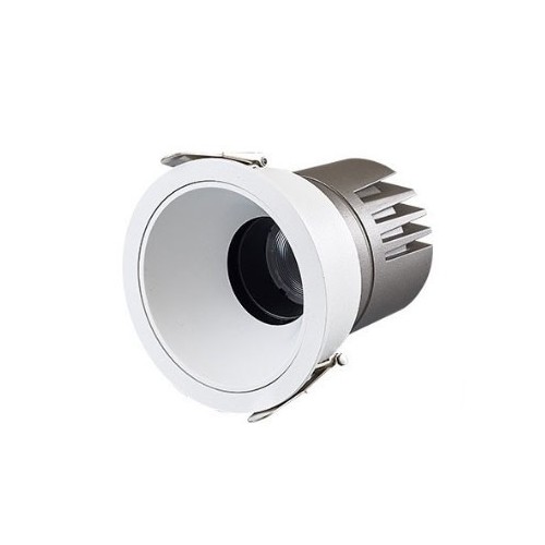 11W Ø8,4cm Einbaustrahler dimmbar RA92 - Ausschnitt: Ø7,5 cm, Maße: Ø8,4 cm, Weißer Rand