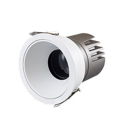 11W Ø8,4cm Einbaustrahler dimmbar RA92 - Ausschnitt: Ø7,5 cm, Maße: Ø8,4 cm, Weißer Rand