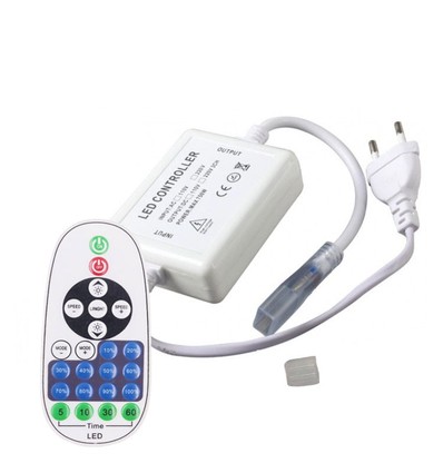 RF kabelloser Timer + Dimmer mit Fernbedienung - Inkl. Endkappe, für 230V (Typ Z), Speicherfunktion, max. 50 m