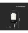 V-Tac 50W LED Straßenlampe - Ø45mm, IP65