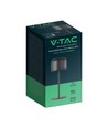 V-Tac wiederaufladbare CCT Tischlampe - Schwarz, IP54, Touch-dimmbar, Modell Mini