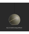 8W LED-Lampe - Schöne Deckenleuchte, Ø12cm, Champagne, inkl. Aufhängung