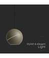 8W LED-Lampe - Schöne Deckenleuchte, Ø12cm, Champagne, inkl. Aufhängung