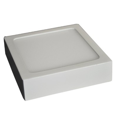 12W LED Deckenleuchte - 14 x 14cm, Höhe: 2,4cm, weißer Rand