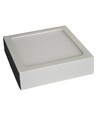 12W LED Deckenleuchte - 14 x 14cm, Höhe: 2,4cm, weißer Rand