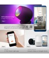 Smart Home Lampe mit RGB+WW - Schwarz, Tuya/Smart Life, kompatibel mit Google Home, Alexa und Smartphones