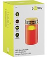 LED Grablicht - Rot, 12 cm hoch, IP44 für den Außenbereich, batteriebetrieben