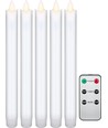 5er-Pack weiße LED-Kerzen inkl. Fernbedienung - Batterie