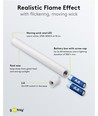 5er-Pack weiße LED-Kerzen inkl. Fernbedienung - Batterie