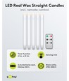 5er-Pack weiße LED-Kerzen inkl. Fernbedienung - Batterie