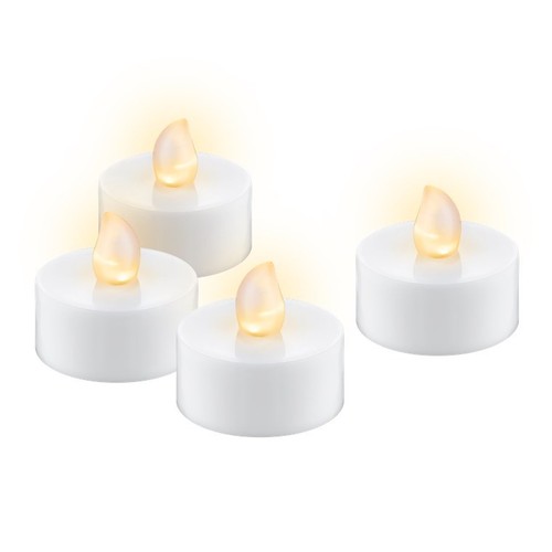 4er-Set LED-Teelichter mit Timer - Batterie, Timerfunktion
