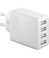 Goobay 30W USB-Ladegerät, 4 Ports - USB-A, Weiß