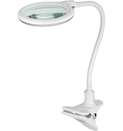 LED-Lupenlampe mit Klemme 6W - Weiß