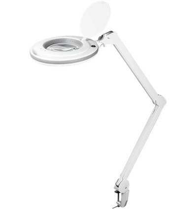 LED-Lupenlampe mit Klemme x1,75 9W - Weiß