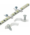 20 Stück klare Montageclips für LED-Strip - 10mm, passend für IP65-Strips