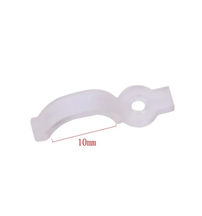 20 Stück klare Montageclips für LED-Strip - 10mm, passend für IP65-Strips