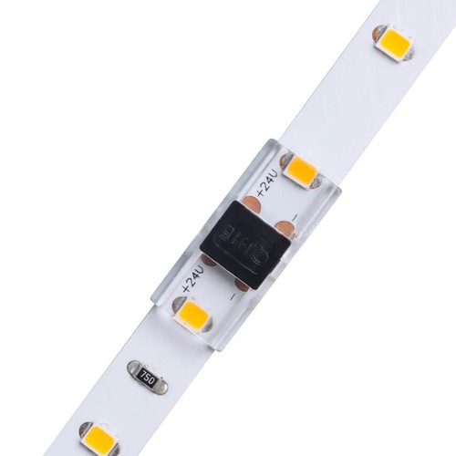 Verbinder für 10mm LED-Streifen - Dünn, IP20, für einfarbige Streifen, für Aluprofile, Streifen zu Streifen