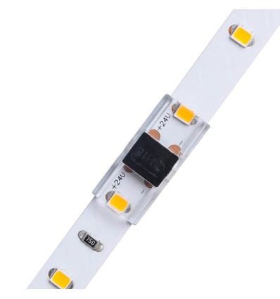 Verbinder für 10mm LED-Streifen - Dünn, IP20, für einfarbige Streifen, für Aluprofile, Streifen zu Streifen