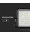 6W Solar-Flutlicht LED - IP65, Schwarz, inkl. Solarpanel, Fernbedienung, eingebauter Akku