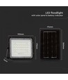 6W Solar-Flutlicht LED - IP65, Schwarz, inkl. Solarpanel, Fernbedienung, eingebauter Akku