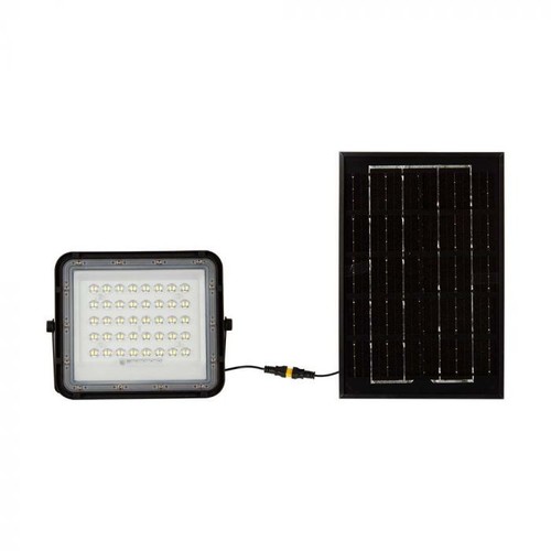 6W Solar-Flutlicht LED - IP65, Schwarz, inkl. Solarpanel, Fernbedienung, eingebauter Akku
