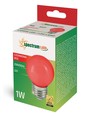 Spectrum 1W LED-Dekorationslampe - Rot, G45, E27