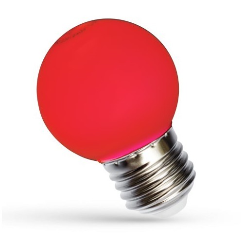 Spectrum 1W LED-Dekorationslampe - Rot, G45, E27