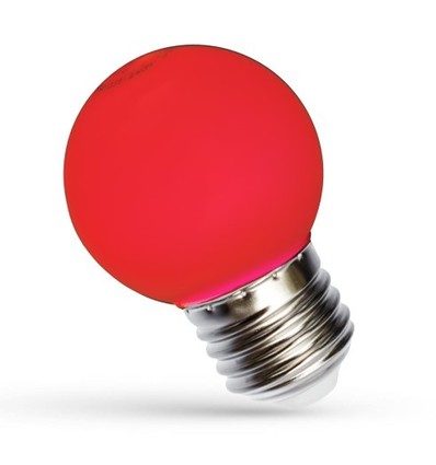 Spectrum 1W LED-Dekorationslampe - Rot, G45, E27
