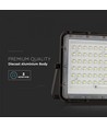 15W Solar-Flutlicht LED - IP65, Schwarz, inkl. Solarpanel, Fernbedienung, eingebauter Akku