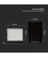 15W Solar-Flutlicht LED - IP65, Schwarz, inkl. Solarpanel, Fernbedienung, eingebauter Akku