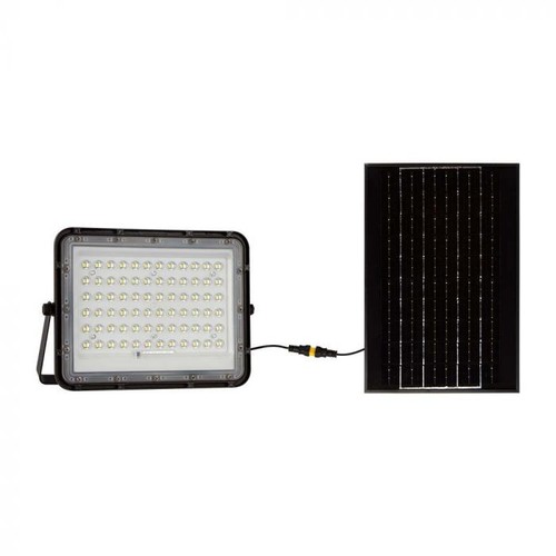 15W Solar-Flutlicht LED - IP65, Schwarz, inkl. Solarpanel, Fernbedienung, eingebauter Akku