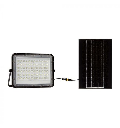 15W Solar-Flutlicht LED - IP65, Schwarz, inkl. Solarpanel, Fernbedienung, eingebauter Akku