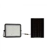 15W Solar-Flutlicht LED - IP65, Schwarz, inkl. Solarpanel, Fernbedienung, eingebauter Akku