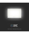 30W Solar LED-Flutlicht - IP65, Schwarz, inkl. Solarpanel, Fernbedienung, integrierter Akku