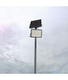 30W Solar LED-Flutlicht - IP65, Schwarz, inkl. Solarpanel, Fernbedienung, integrierter Akku