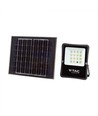 12W Solar LED-Flutlicht - IP65, Schwarz, inkl. Solarpanel, Fernbedienung