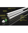 120cm / 19W T8 RA90 LED-Röhre - Pro, CRI90, 5 Jahre Garantie