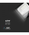 40W Solar LED-Flutlicht - IP65, Schwarz, inkl. Solarpanel, Fernbedienung