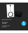 40W Solar LED-Flutlicht - IP65, Schwarz, inkl. Solarpanel, Fernbedienung