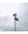 40W Solar LED-Flutlicht - IP65, Schwarz, inkl. Solarpanel, Fernbedienung