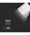 50W Solar LED-Flutlicht - IP65, Schwarz, Arbeitsleuchte, inkl. Solarpanel, Fernbedienung