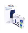 50W Solar LED-Flutlicht - IP65, Schwarz, Arbeitsleuchte, inkl. Solarpanel, Fernbedienung