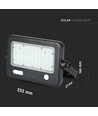 10W LED Solarstrahler - IP65, Schwarz, inkl. Solarpanel, Sensor