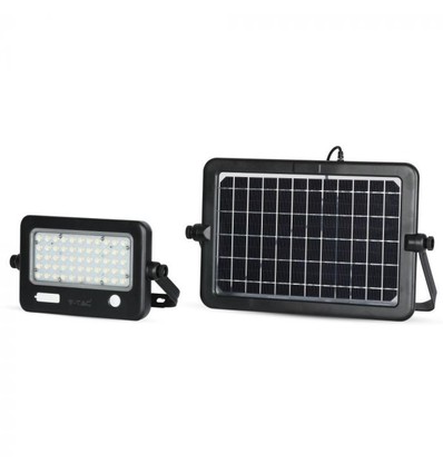 10W LED Solarstrahler - IP65, Schwarz, inkl. Solarpanel, Sensor