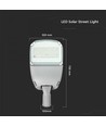 V-Tac 50W LED-Solargassenlampe - Weiß, inkl. Solarpanel, Fernbedienung, IP65