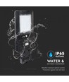 V-Tac 40W LED-Solargassenlampe - Schwarz, inkl. Solarpanel, Fernbedienung, Sensor, IP65