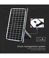 30W Solar LED-Fluter - IP65, Schwarz, inkl. Solarpanel, Fernbedienung, eingebauter Akku